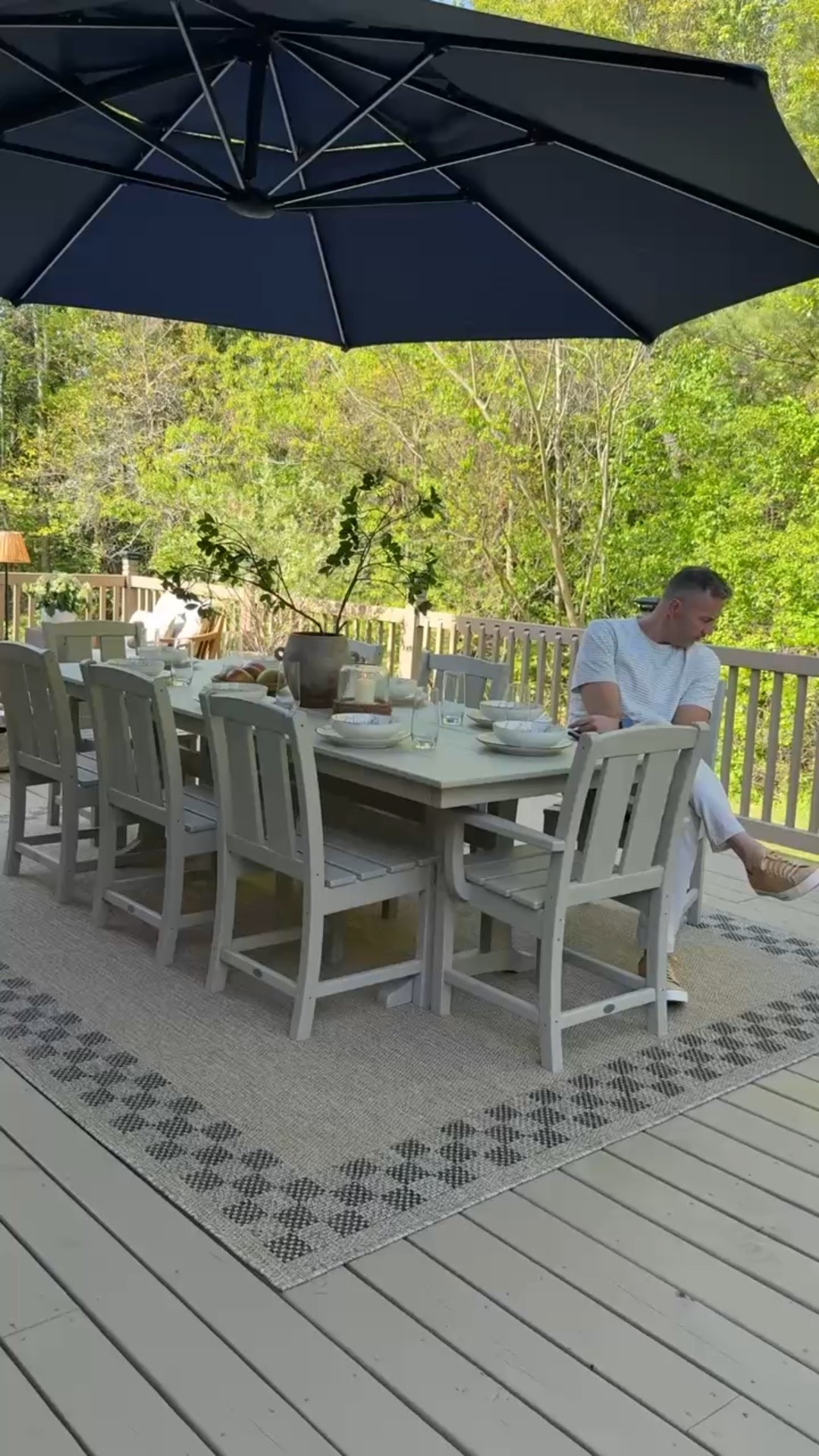 At my sister Andi’s house where we helped her transform her backyard deck into an oasis! Linked everything above 🫶🏻

#LTKHome #LTKParties #LTKSeasonal