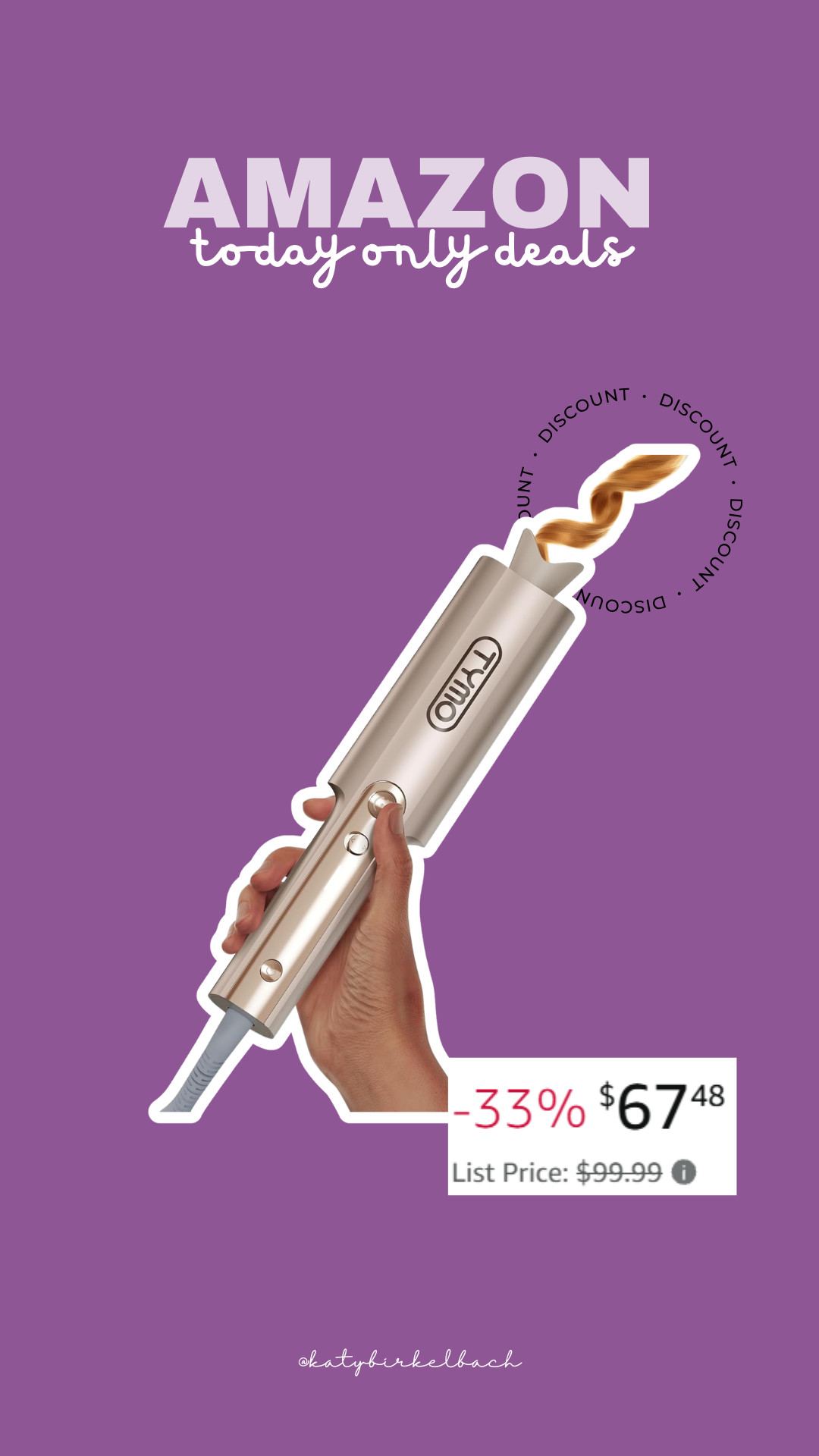 TYMO CurlPro Plus Automatic Rotating Curling Iron - Upgraded Long Barrel Curling Wand for Long Hair, Ceramic Hair Curler for Women, Anti-Scald, Tangle-Free, 600M Ionic, Dual Voltage, Gold, 1 Inch, amazon finds, amazon beauty, beauty finds, trending, viral product, tik tok shop, beauty care, personal care, amazon deal 

 #LTKSaleAlert #LTKBeauty