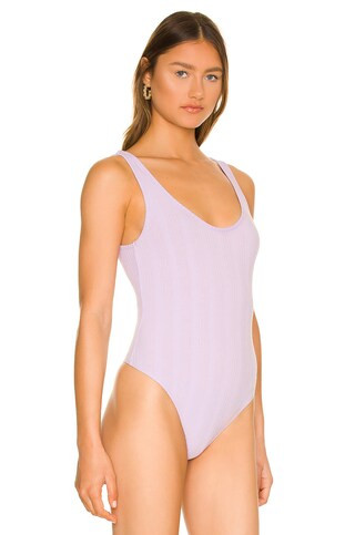JONATHAN SIMKHAI STANDARD Irene Bodysuit in Lavender from Revolve.com | Revolve Clothing (Global)