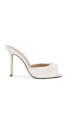 Steve Madden Priya Mule in White Satin from Revolve.com | Revolve Clothing (Global)