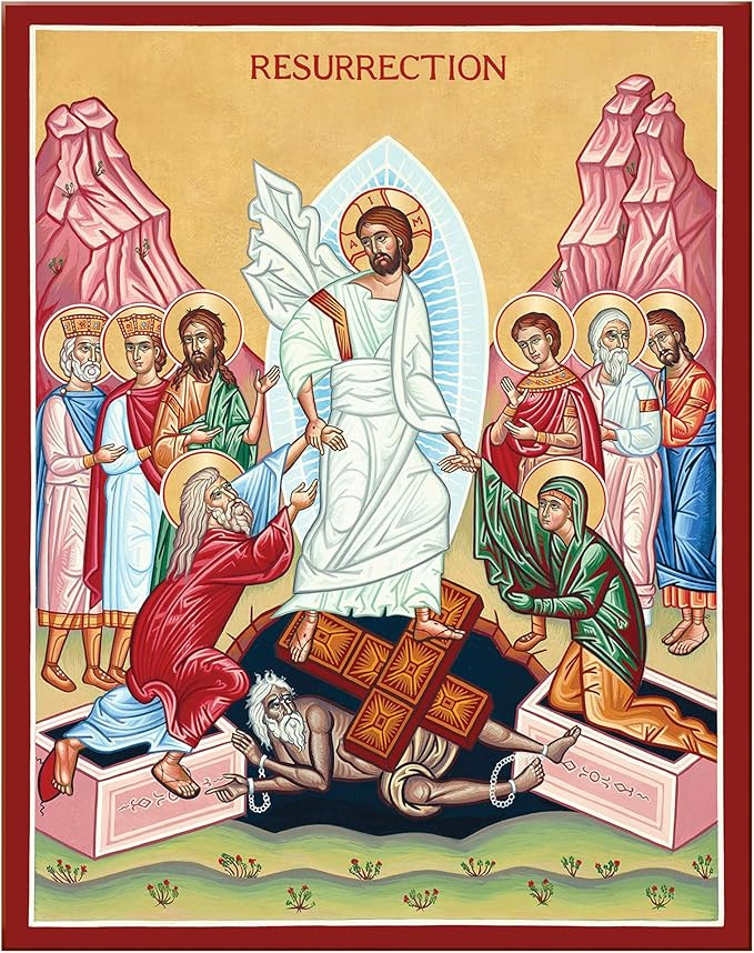 Monastery Icons Resurrection (Anastasis or Descent into Hades) Mounted Plaque Icon Reproduction 1... | Amazon (US)