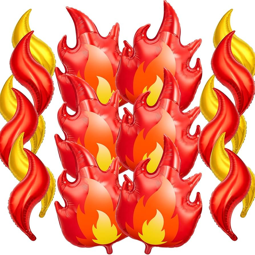 18 Pcs Fire Truck Birthday Party Supplies 32 Inch Fire Balloons Aluminum Firefighter Birthday Par... | Amazon (US)