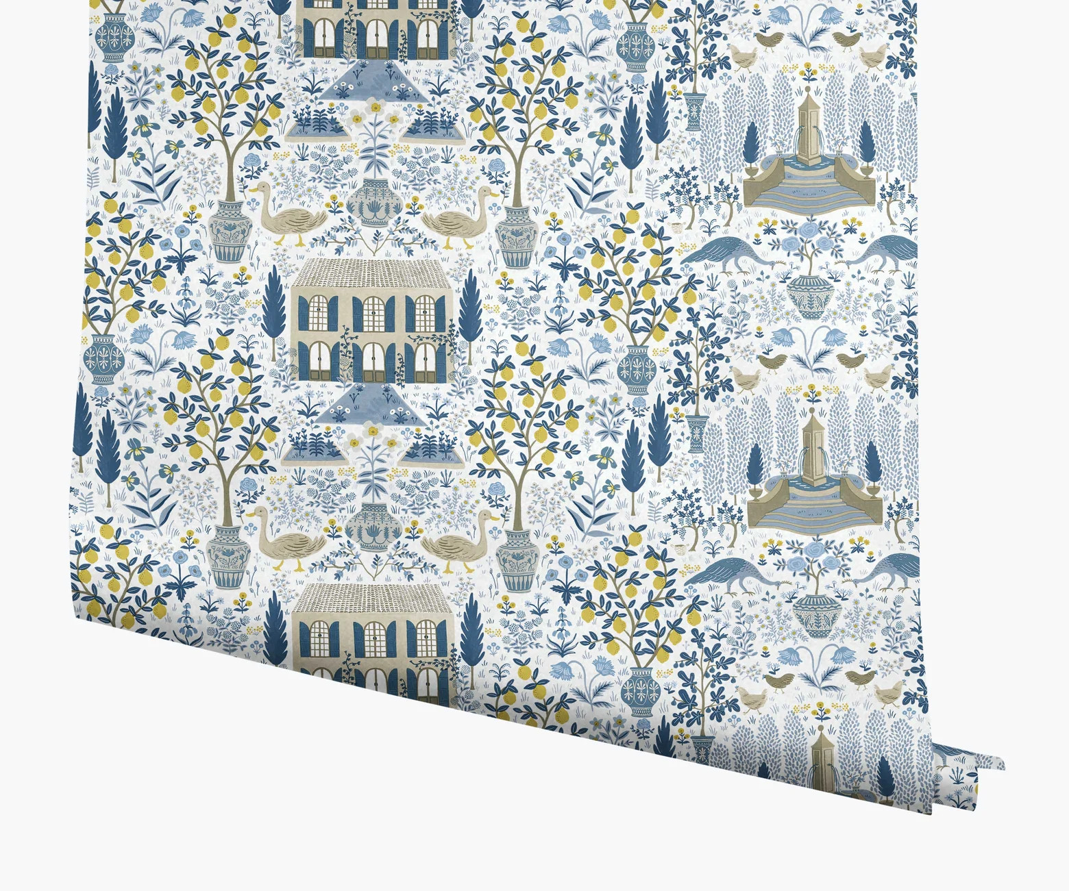 Camont Wallpaper - Indigo | Rifle Paper Co.