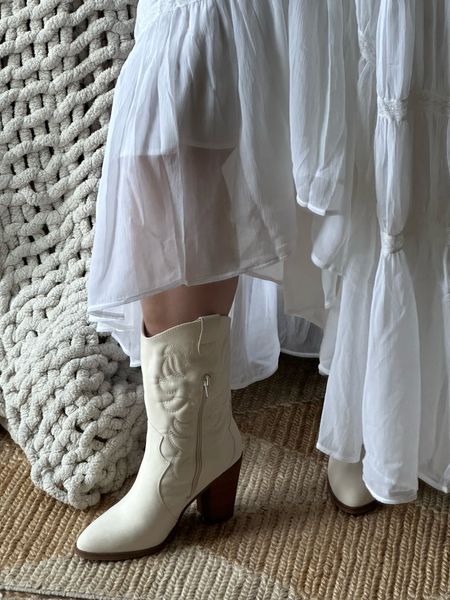My go to white cowboy boots this summer from Walmart only $30! 

#LTKFindsUnder50 #LTKSaleAlert #LTKShoeCrush