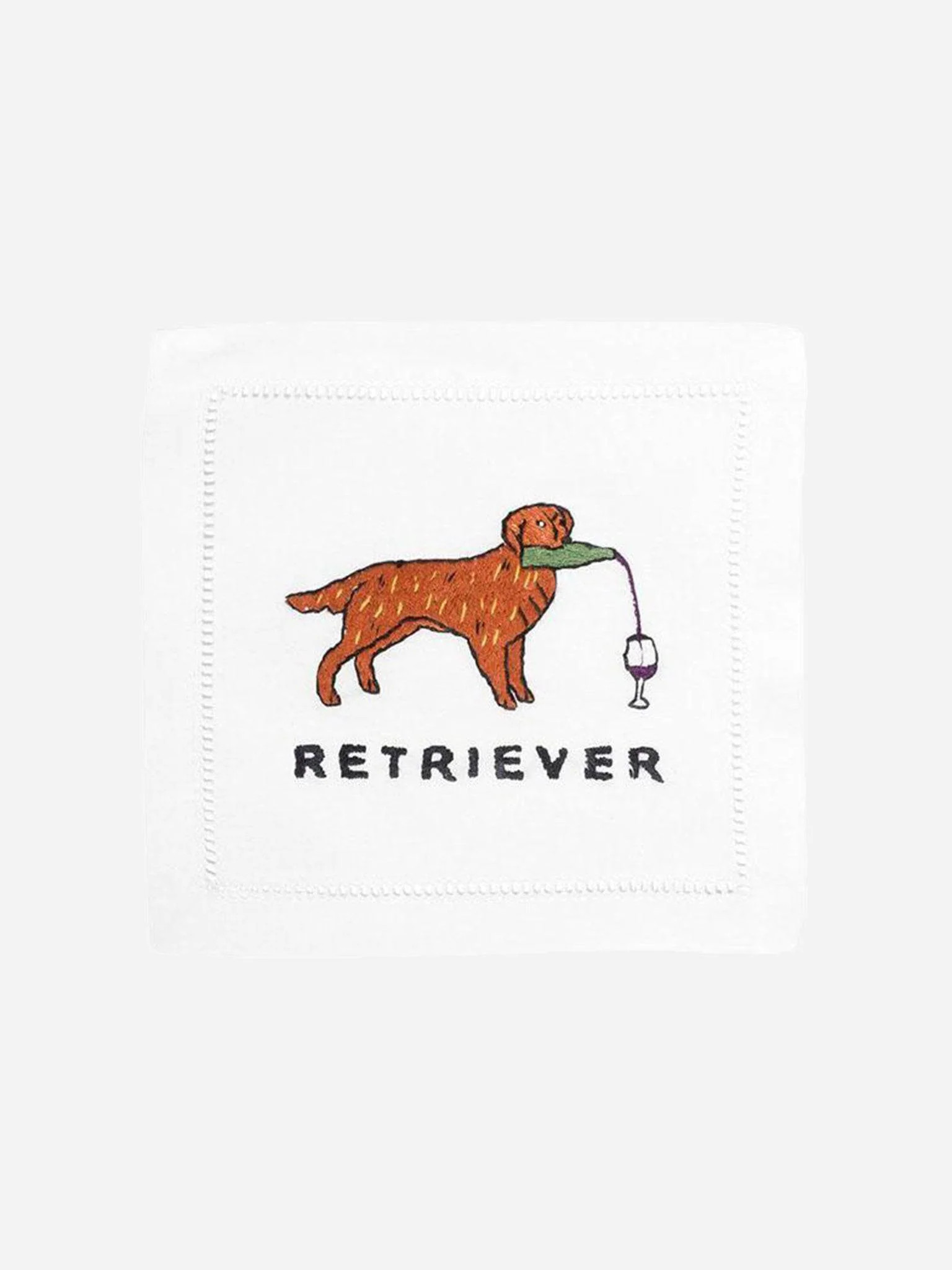 AUGUST MORGAN
                      
                     Golden Retriever Cocktail Napkin Set | Saint Bernard