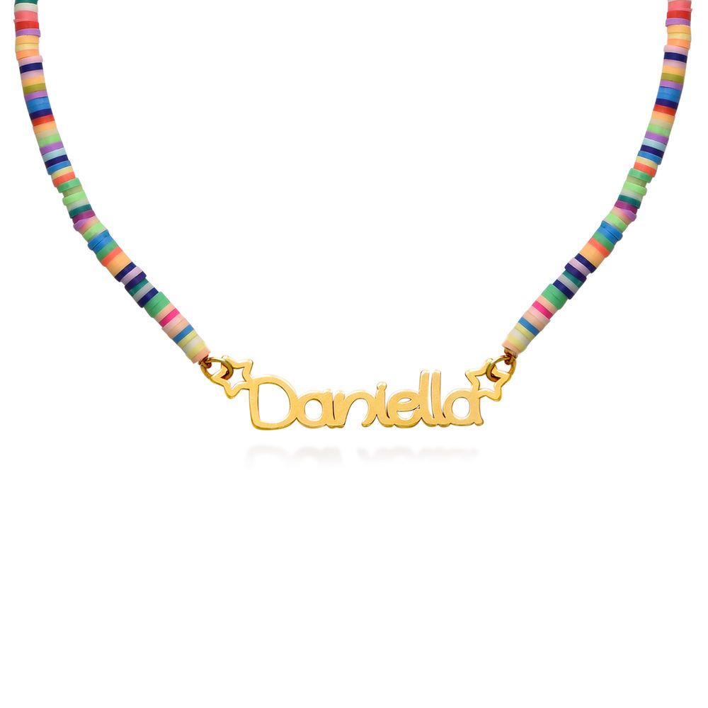 Rainbow Magic Girls Name Necklace in Gold Vermeil | MYKA
