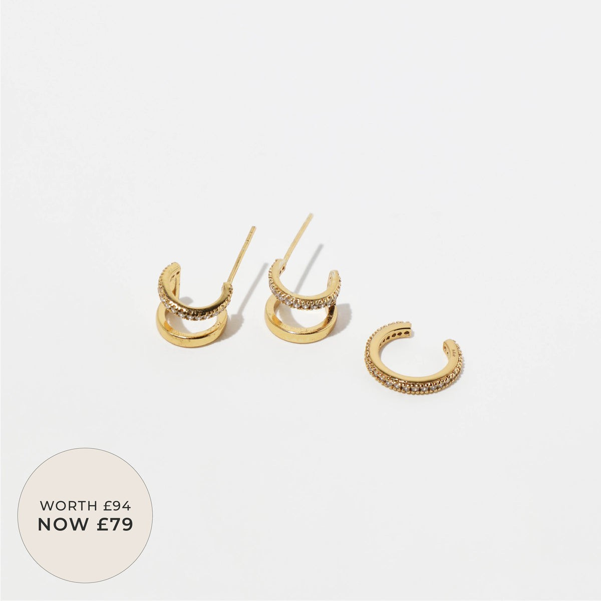 Glimmer Illusion Stacking Set in Gold | Astrid and Miyu