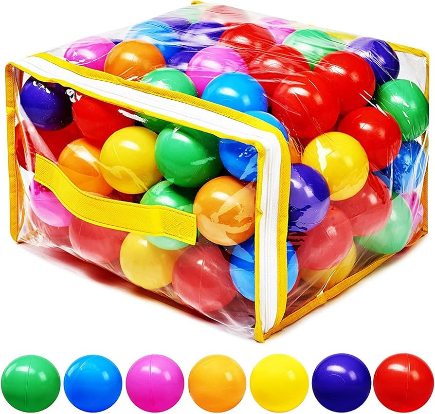 Ball Pit Balls Phthalate Free BPA Free Crush Proof Plastic - 7 Bright Colors in Reusable Play Toy... | Amazon (US)