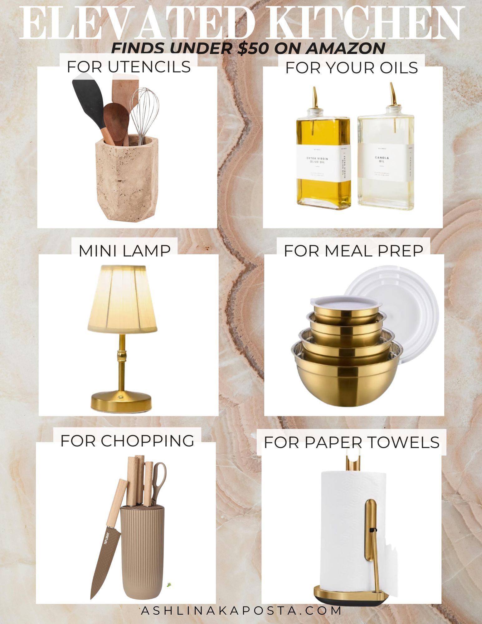 Check out my latest Amazon finds to elevate your kitchen! From stylish mini lamps to chic utensil holders, these under $50 items are perfect for adding a touch of elegance to your space. Perfect for all the essentials. Shop the look below! 

 #LTKfoodie #LTKHome