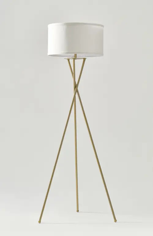 Brightech Jaxon 60' Smart Home Compatible LED Twisted Tripod Floor Lamp in Antique Brass at Nordstrom | Nordstrom