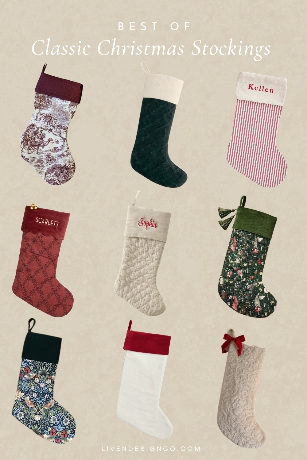 Classic Christmas stocking. Velvet stocking. Christmas stocking. Christmas decor. Xmas decor. Holiday decor. Beaded stocking. Striped stocking. Toile stocking. Monogrammed stocking. Ticking stripe stocking. Embroidered stocking. Fur stocking. William Morris stocking 

#LTKHoliday #LTKSeasonal #LTKHome