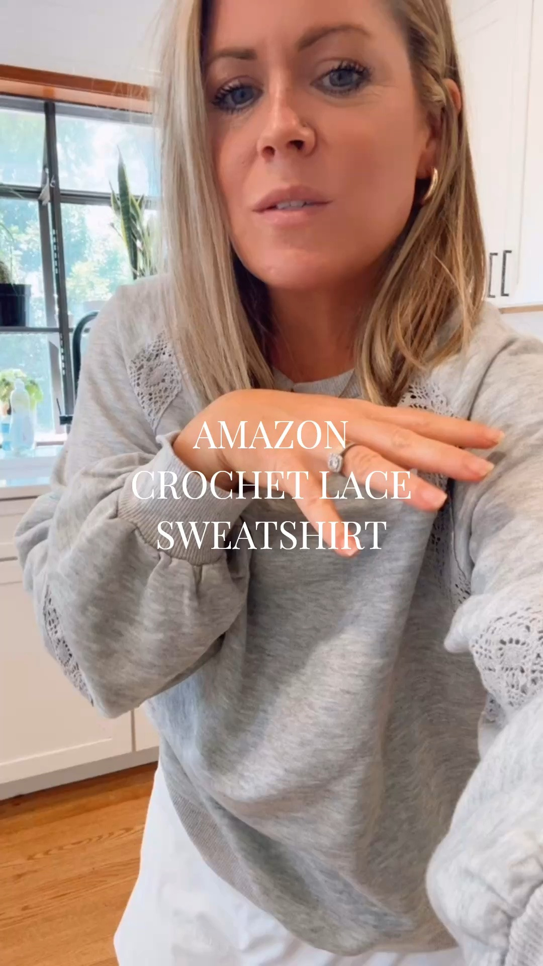 Amazon Crochet Lace Sweatshirt - wearing a M. Lots of great colors and a great look for less.

#LTKPetite #LTKSaleAlert #LTKootd