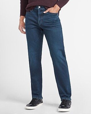 Relaxed Dark Wash Tough Hyper Stretch Jeans | Express