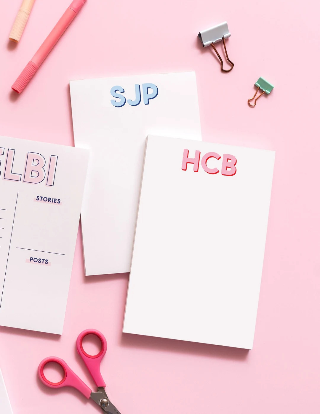 Modern Classics Monogram Notepad, Custom Notepad, Kids Notepad, Teacher Notepad, Teacher Gift, St... | Etsy (US)