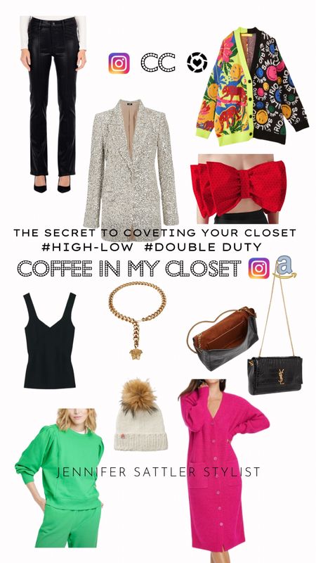 Are you content with your closet? #coffeeinmycloset The secret to covet YOUR closet
#highlow
#reversible
#doubleduty