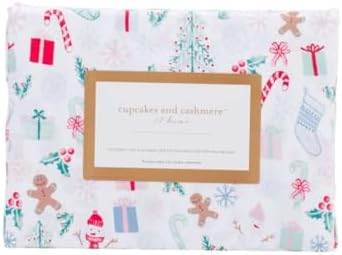 cupcakes and cashmere Christmas Winter Sheet Set (Retro Cute, Full) | Amazon (US)