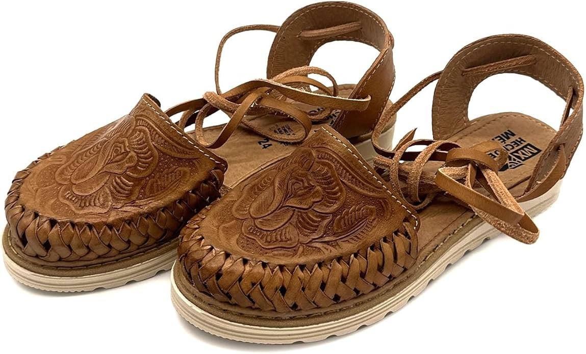 Women’s Lace Up Leather Sandals, Authentic Mexican Huarache Sandals | Amazon (US)