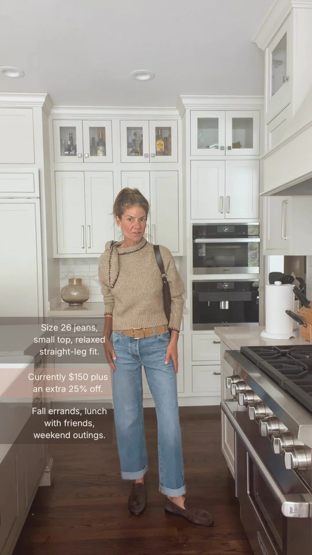I’m loving this easy fall outfit with relaxed straight-leg jeans and a cozy neutral sweater. I’m wearing a size 26 in the jeans and a small top, and this is such an easy combination for lunch with friends or weekend errands.

#LTKootd #LTKOver40 #LTKgrwm