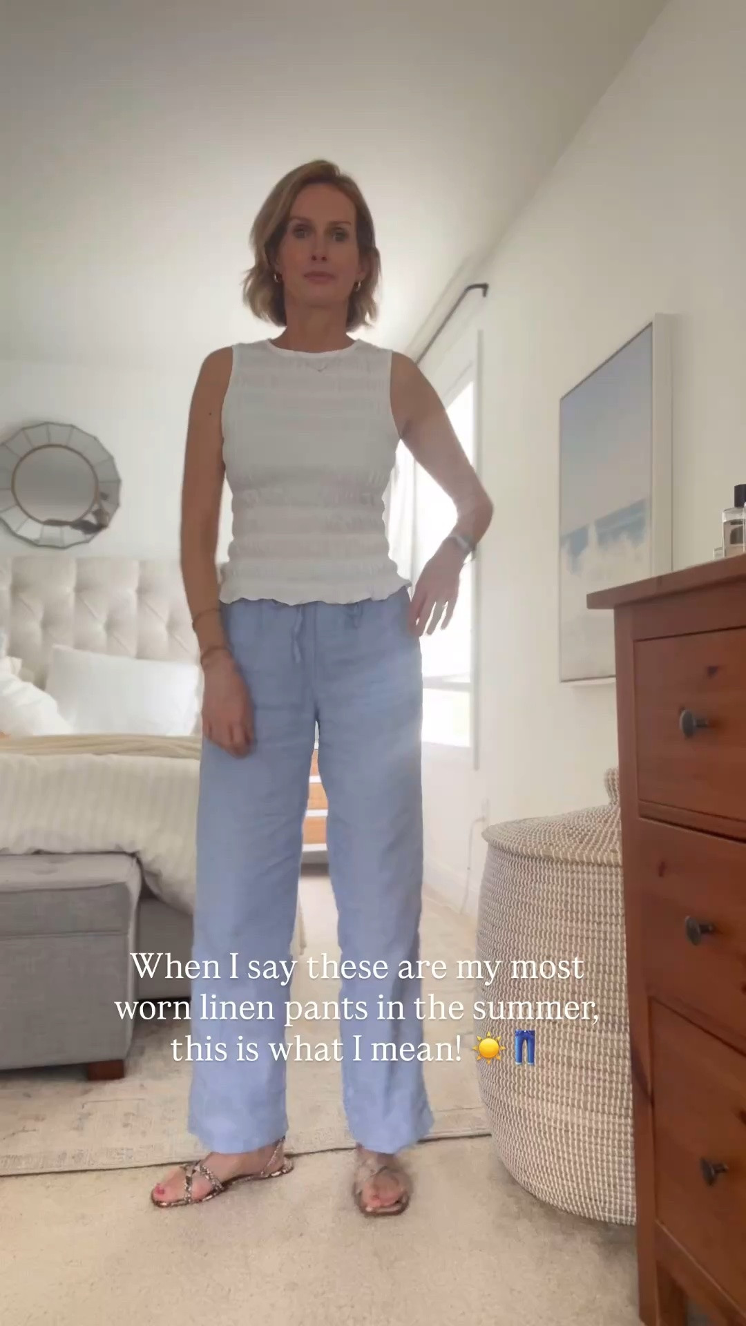 Caption:

POV: You find the perfect pair of linen pants and suddenly your entire summer wardrobe feels elevated 🤍☀️

I love pieces that make getting dressed easier, and these J.Crew linen pants are one of those staples I keep reaching for over and over again. Easy, flattering, comfortable, and they work with everything from a simple tank to a blazer or lightweight sweater.

Sharing a few different ways I would style them for summer — because we all want outfits that look chic without feeling complicated. ✨

#Jcrew #LinenPants #Over50Style #Over40Fashion #SummerStyle

#LTKootd #LTKOver40 #LTKSeasonal