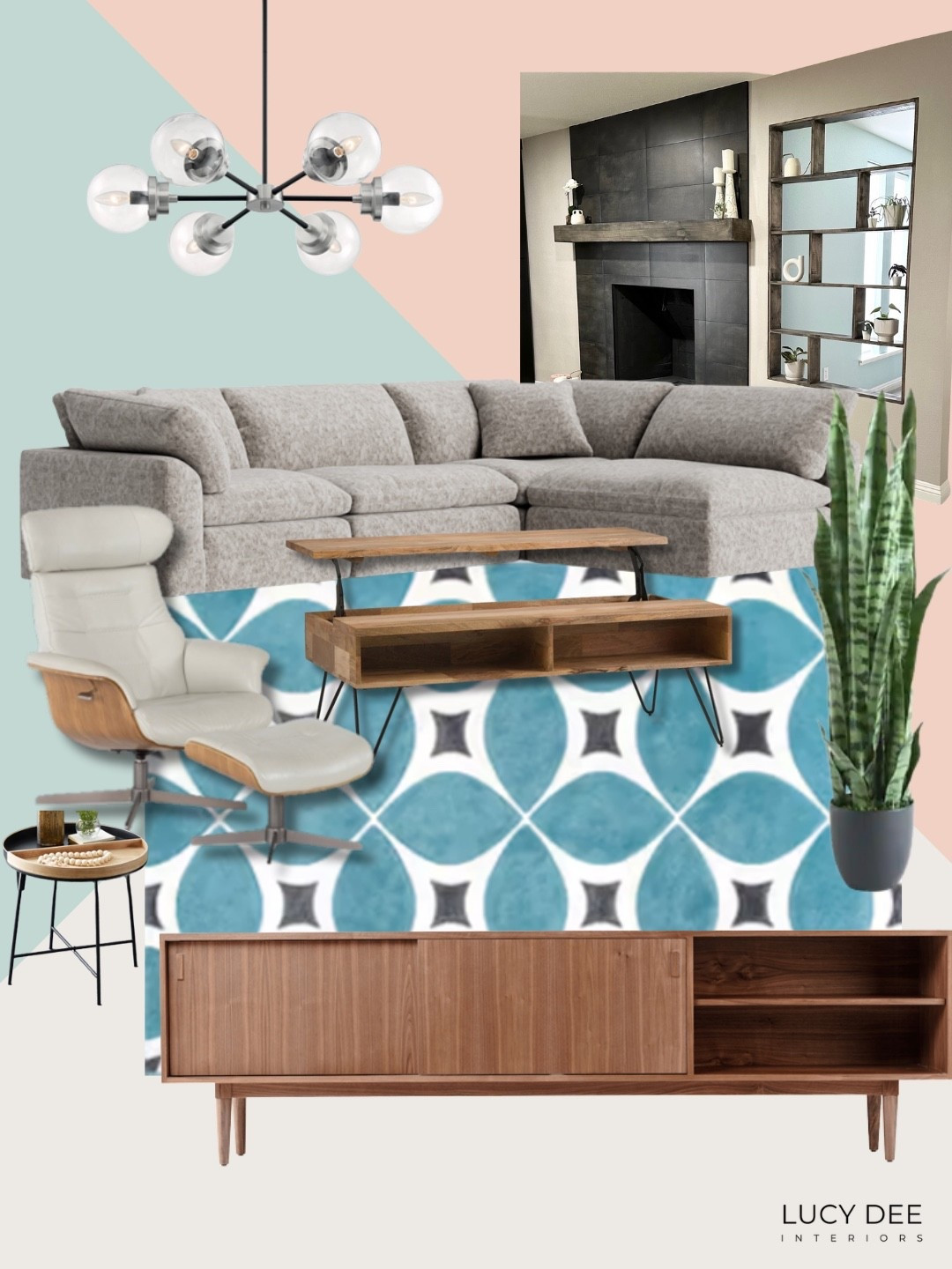 Bring retro vibes to your home with this mid-century modern living room design board. With clean wood tones, statement lighting, and bold patterned accents, this look mixes function and style. Shop my finds to get the timeless mid-century feel with a modern twist. 

#LTKOver40 #LTKHome #LTKFindsUnder100