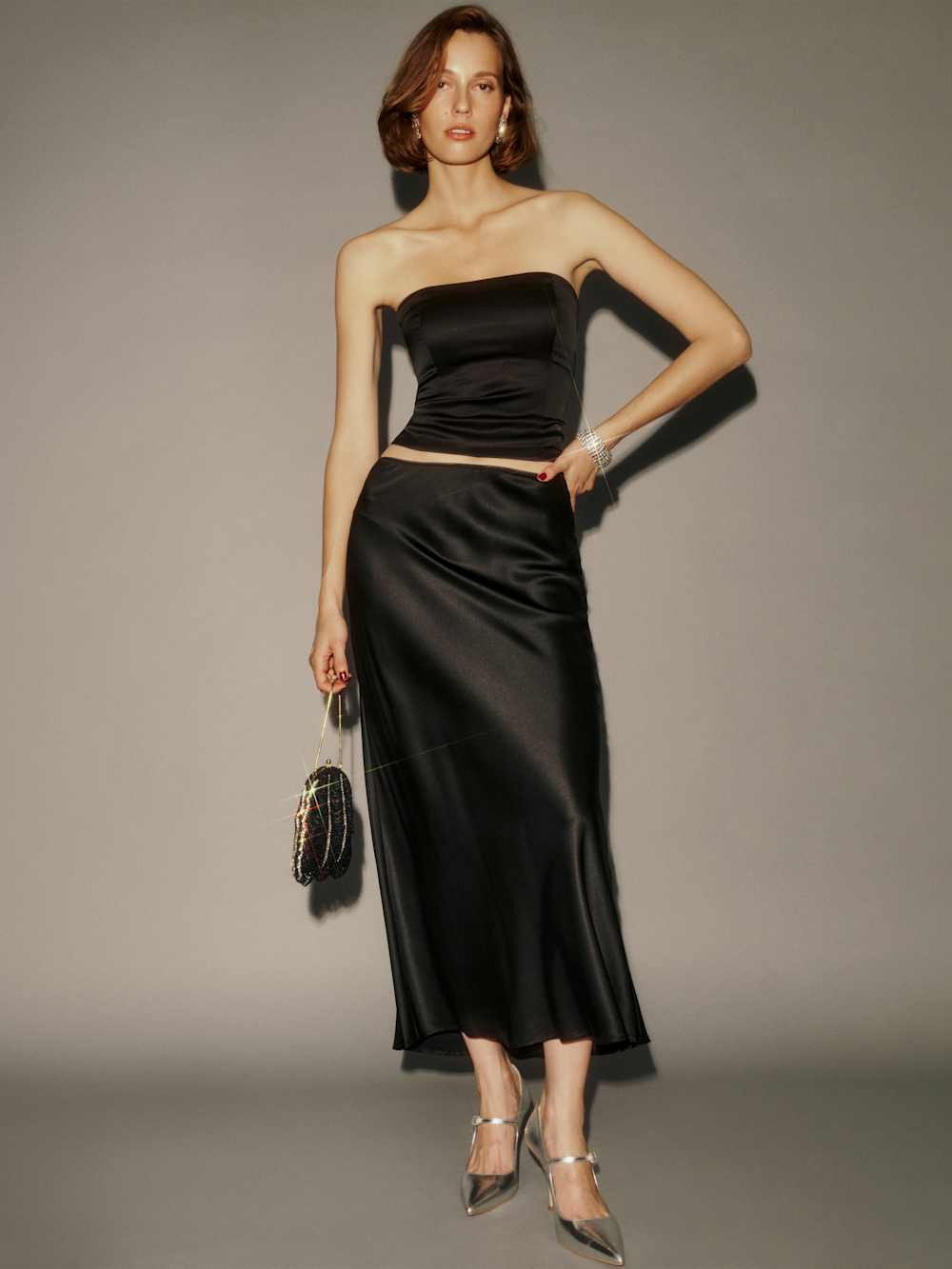 Petites Layla Silk Skirt | Reformation (Global)
