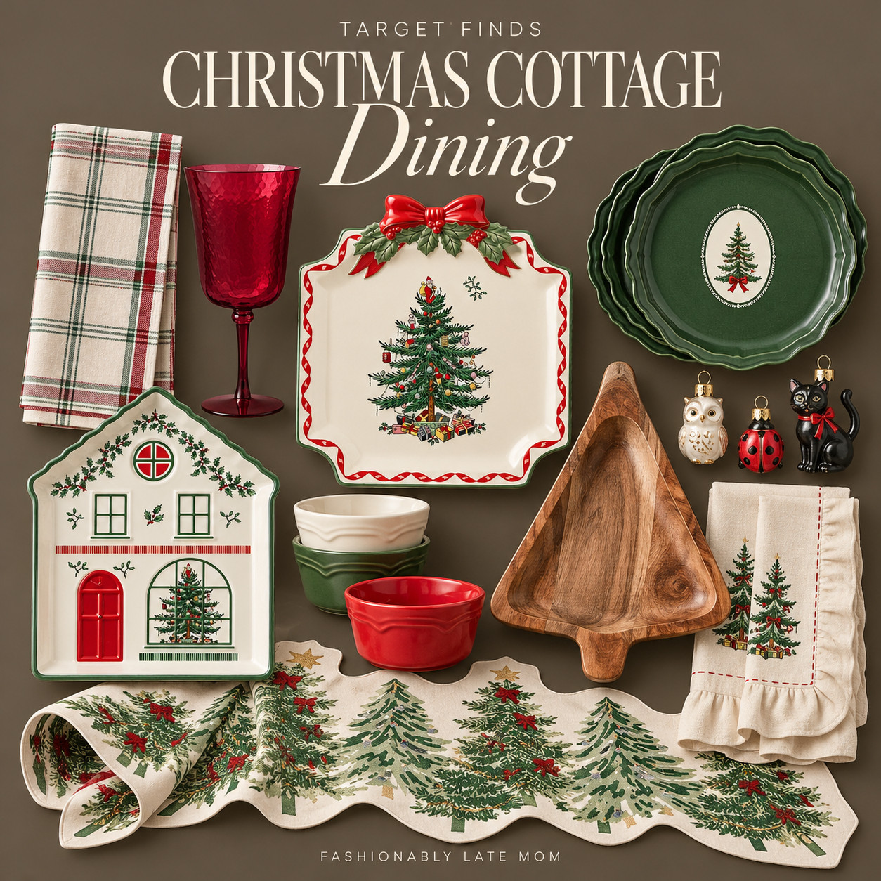 There's just something about a Christmas table with all the traditional reds, greens, and a little vintage charm. 🎄❤️ 

 #LTKSeasonal #LTKHome