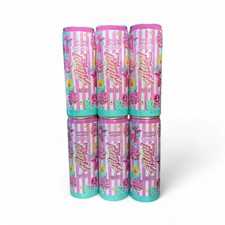 New Alani Energy Drinks Cotton Candy - Sugar-Free, Low-Calorie, 200mg Caffeine, Energy Boost Drink 12 fl oz (Pack of 6) | Walmart (US)