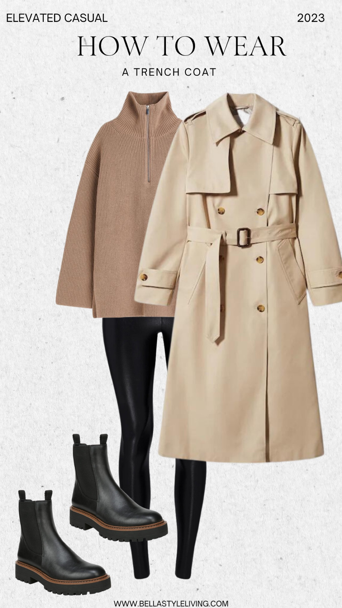 How to style a trench coat casually | Sam Edelman boots | Chelsea boots | oversized sweater 

#LTKstyletip #LTKSeasonal #LTKfindsunder100