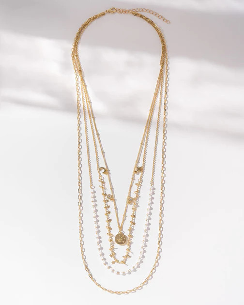 Jupiter Layered Charm Necklace - Gold | VICI
