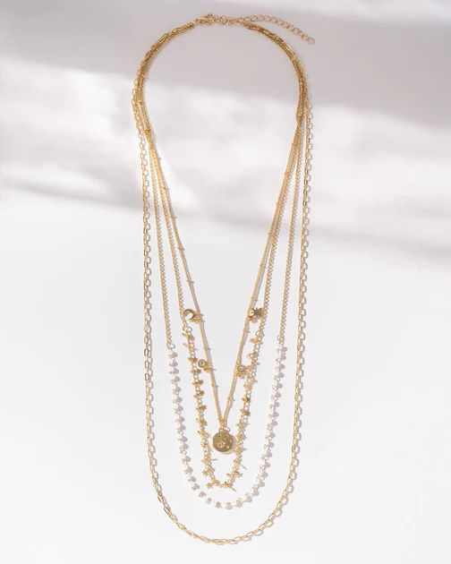 Jupiter Layered Charm Necklace - Gold | VICI Collection