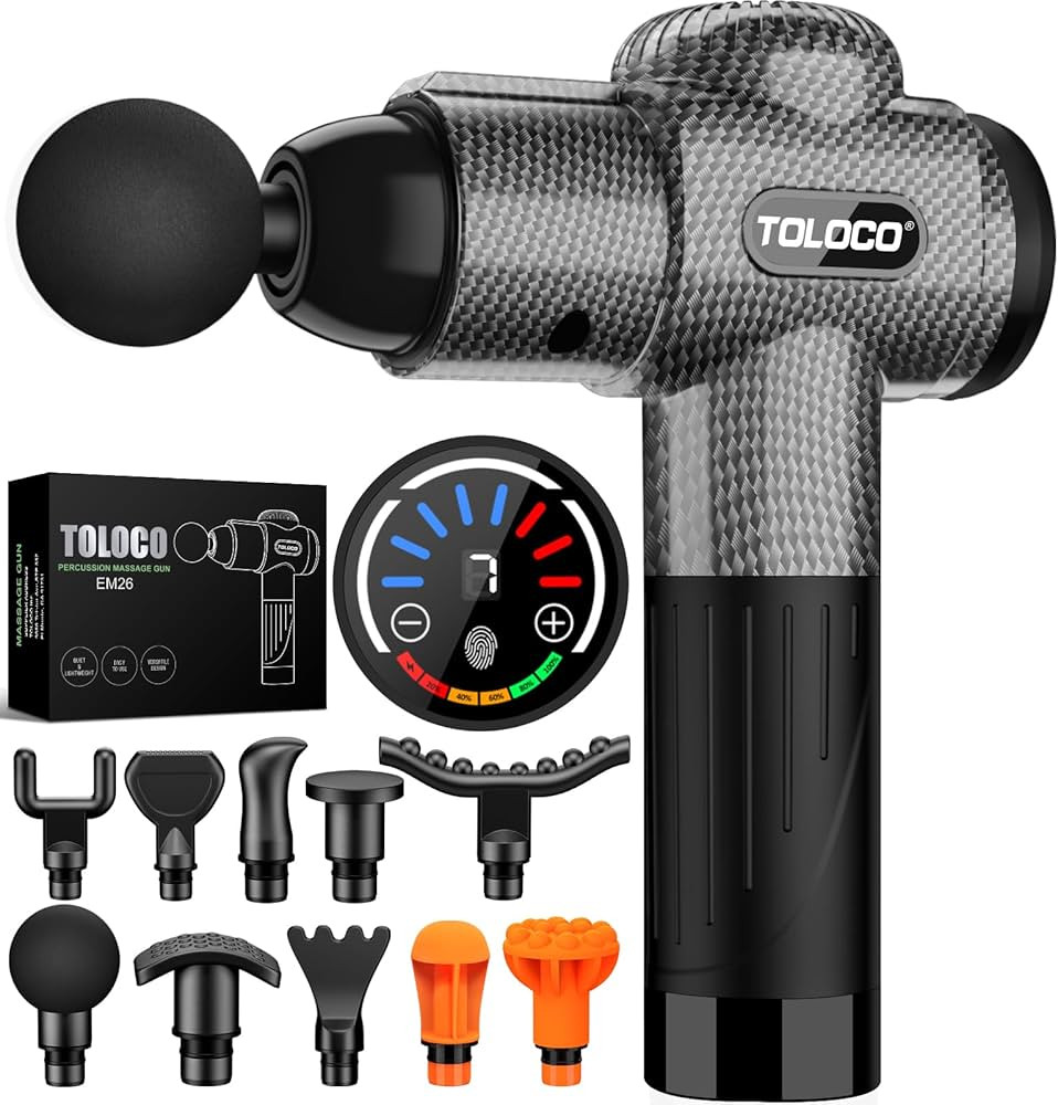TOLOCO Massage Gun, Deep Tissue Back Massage for Athletes for Pain Relief, Percussion Massager wi... | Amazon (US)