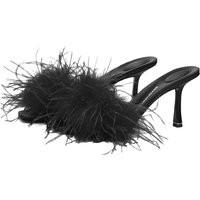 Alexander Wang Women's Lulu 85 Feather Mule in Black, Size UK 4 | END. Clothing | End Clothing (US & RoW)