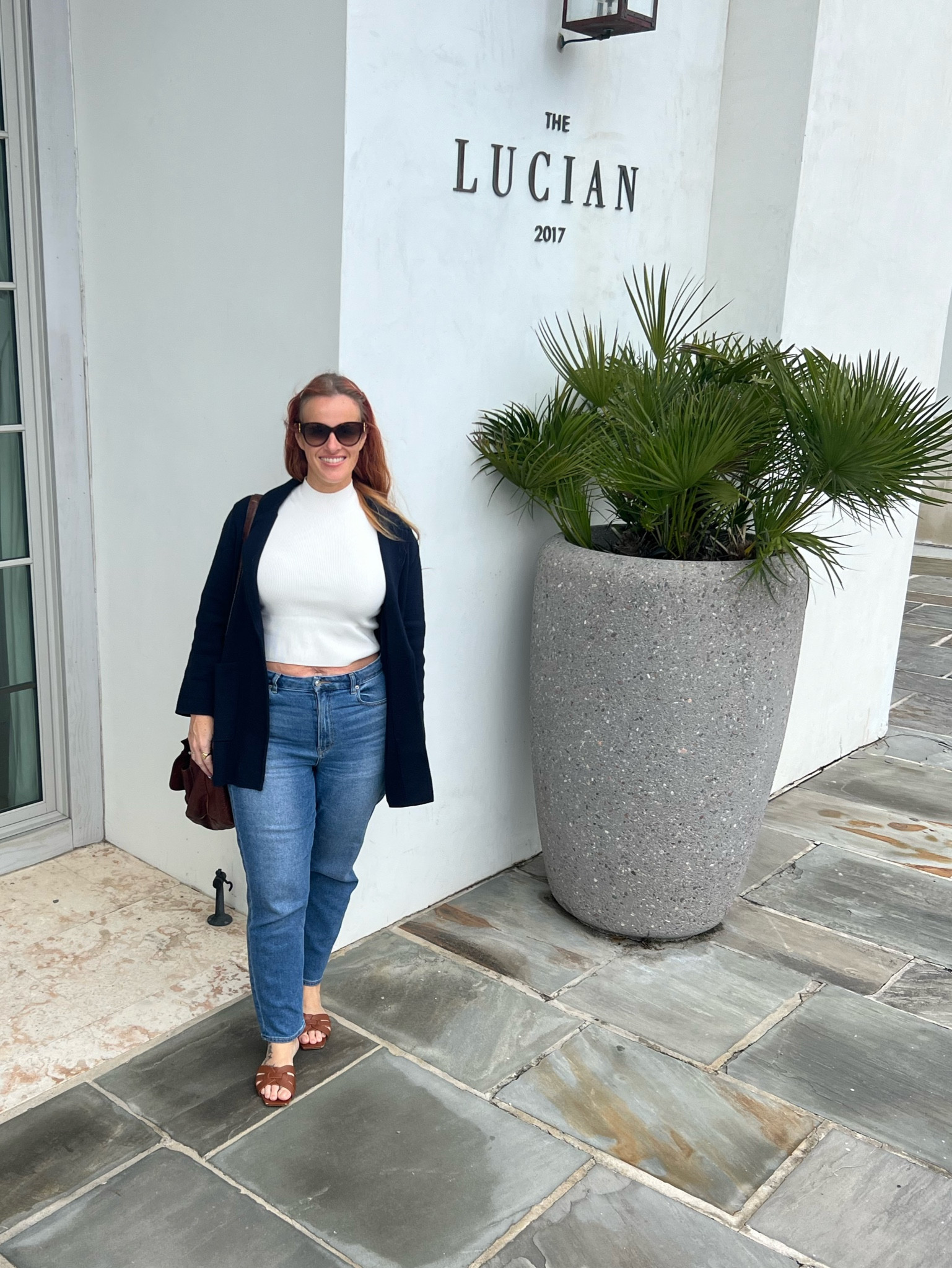 I’m in my 90s mom era with mock neck turtleneck sweaters, blazers, and mom jeans. Saint Laurent slides and a vintage Chloe messenger bag add the perfect chic polish. Links to similar and same slide options are in my link  

#LTKover40 #LTKMostLoved #LTKmidsize