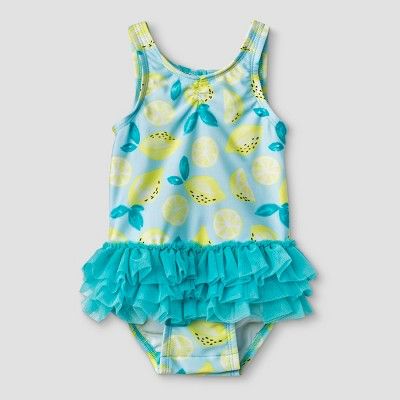 Baby Girls' Tutu One Piece Swimsuit - Cat & Jack™ Turquoise | Target