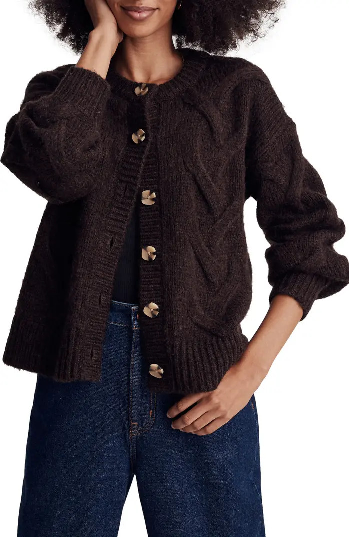 Madewell Cable Ashmont Cardigan Sweater | Nordstrom | Nordstrom
