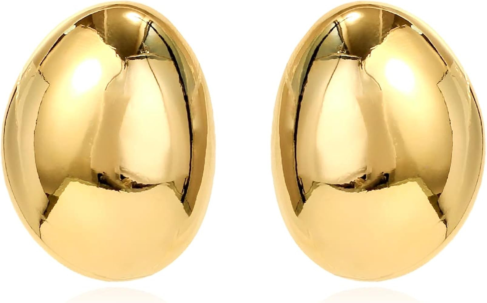 KELMALL Chunky Gold Hoop Statement Earrings for Women Thick 18k Gold Plated Oversized Open Hoops ... | Amazon (US)