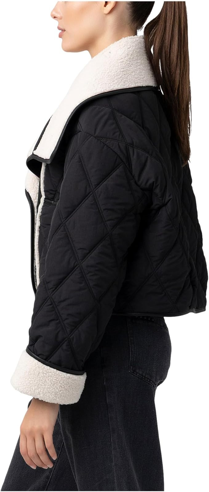 [BLANKNYC] womens Second Wind Quilted Sherpa Jacket | Amazon (US)