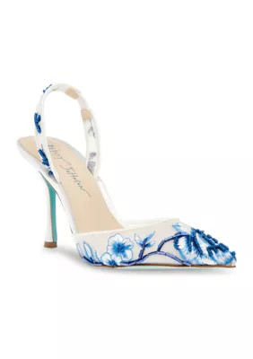 Betsey Johnson Patch Embellished Pumps | Belk