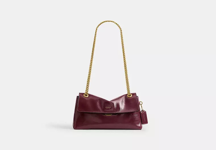 Coach Chelsea Shoulder Bag 26 With Chain - Women's - Brass/dark Cherry | Coach (US)