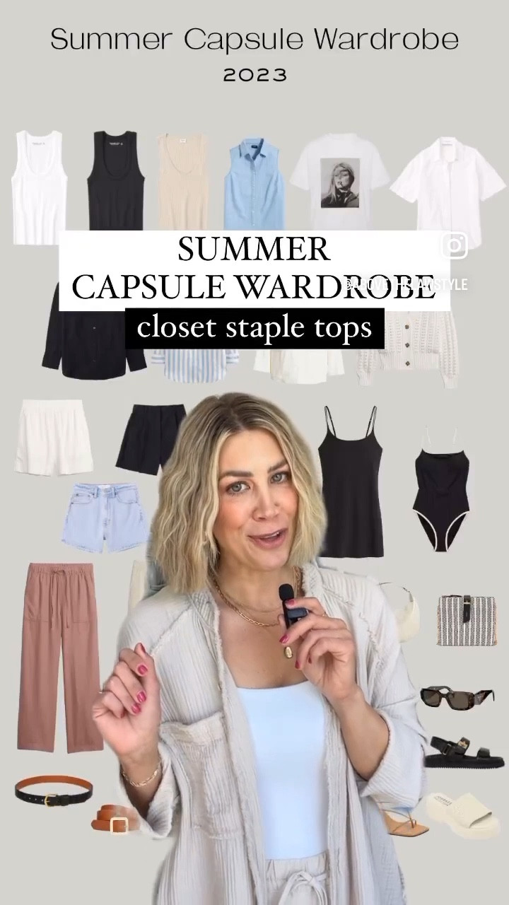 Summer Capsule Wardrobe: Tops
•
seamless tank, chambray shirt, sleeveless blouse, white button-up, sweater tank, graphic tee

#LTKstyletip #LTKSeasonal #LTKunder50