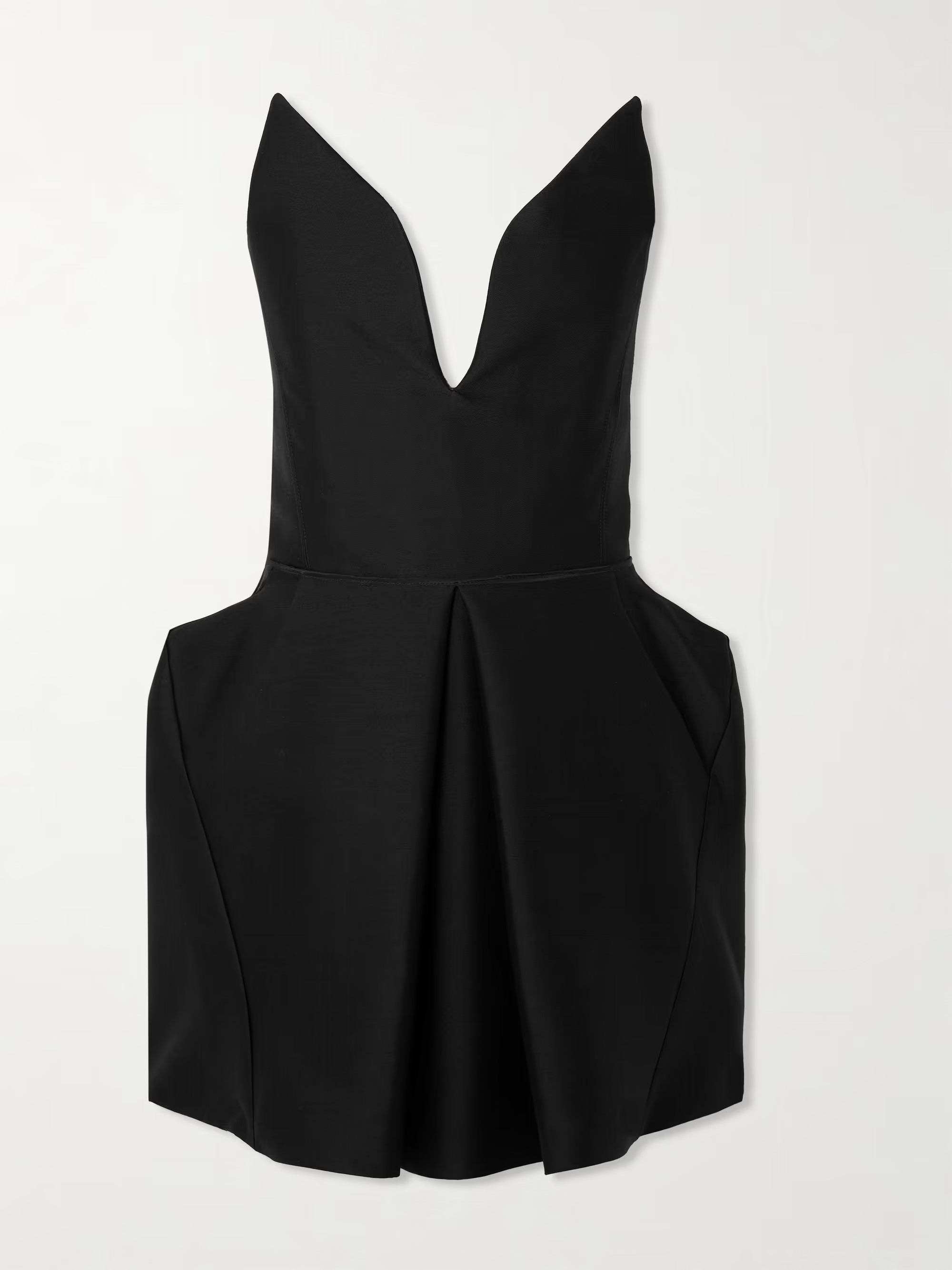 Le Petite strapless pleated wool and silk-blend mini dress | NET-A-PORTER (UK & EU)
