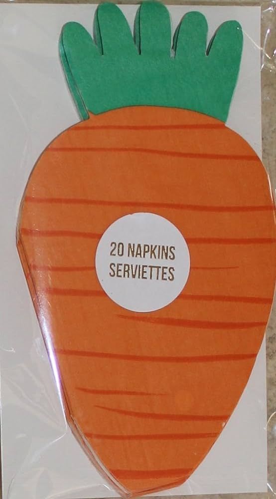 Meri Meri Carrot Shaped Napkins - 20 Napkins per Pack | Amazon (US)