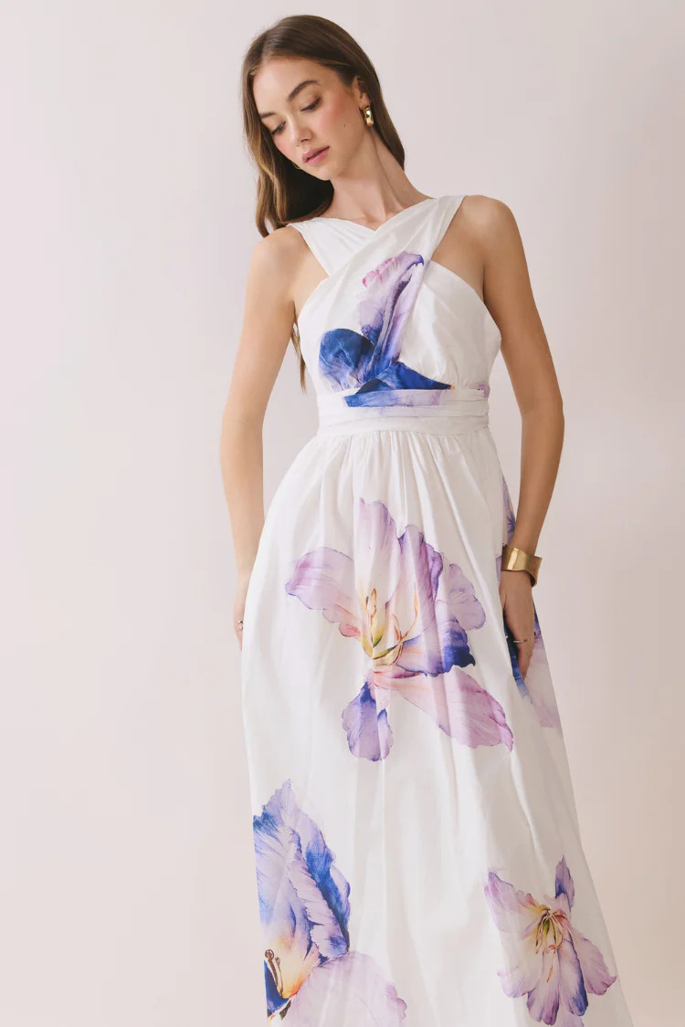 Perfect Petals Pansy Print Midi Dress | Confête