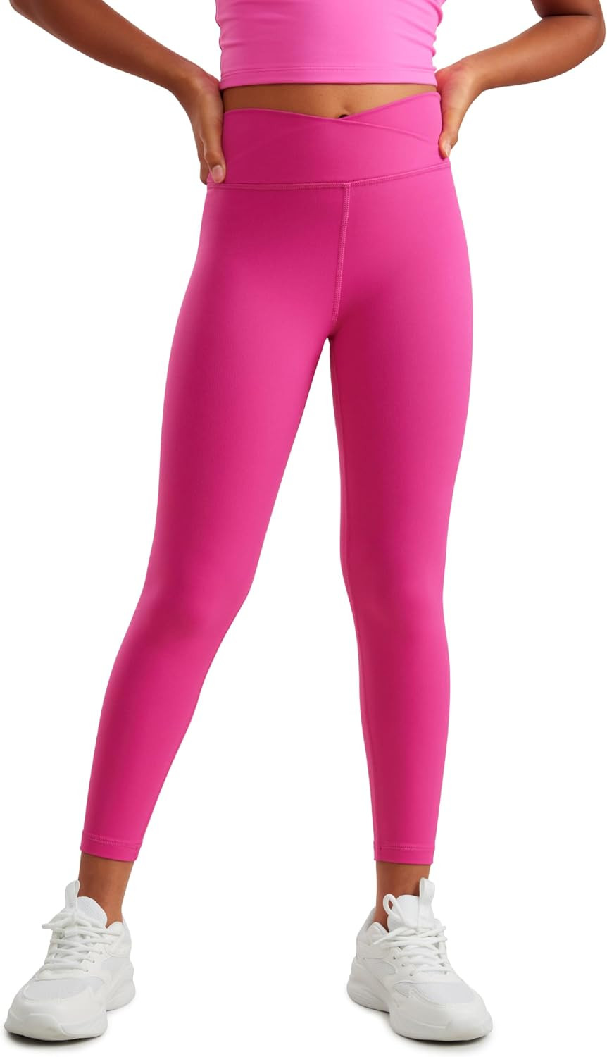 CRZ YOGA Girls Butterluxe Crossover Leggings | Amazon (US)