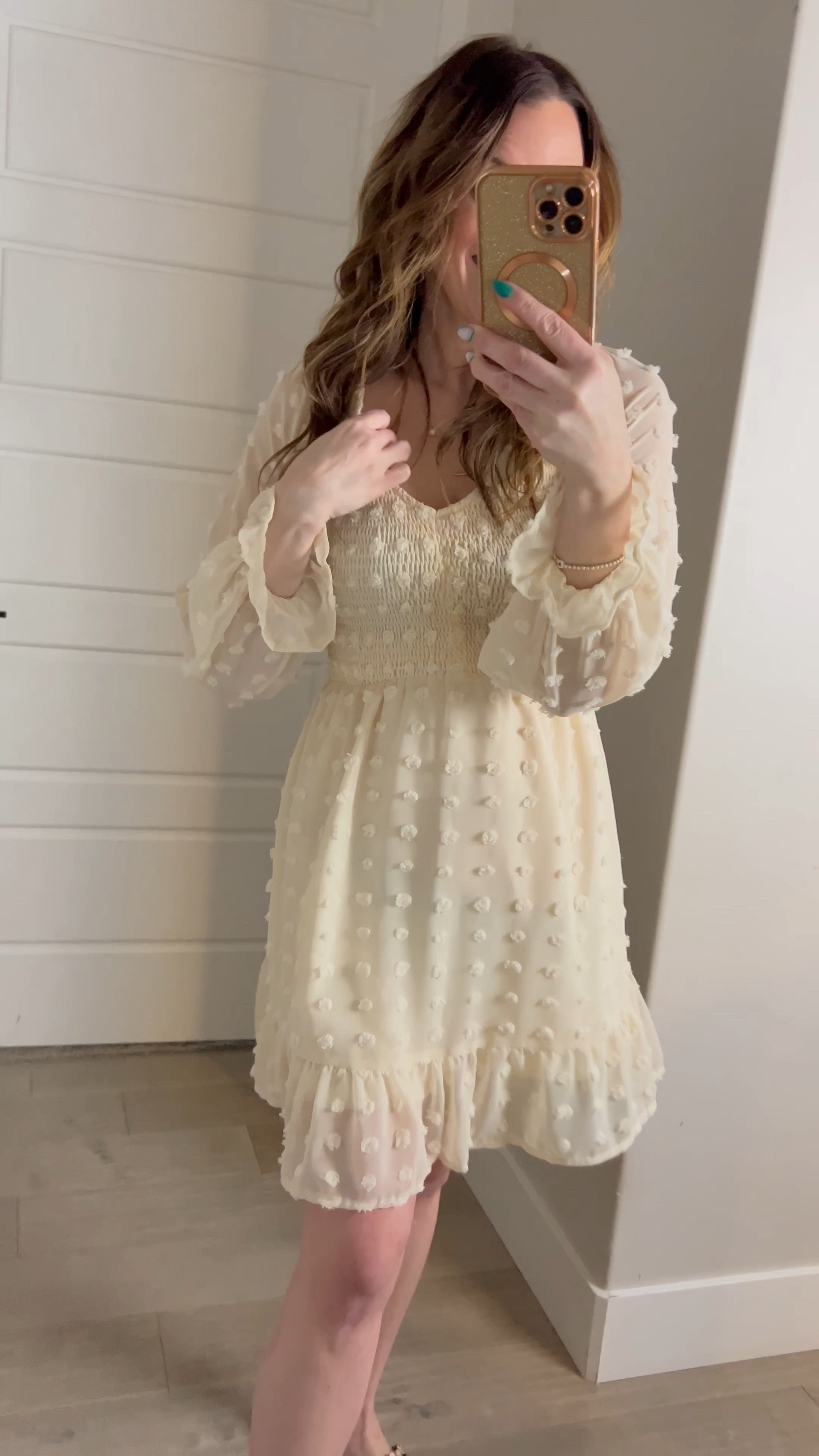 I’m 5’6” it hits above the knee, I am wearing a Small (smallest size it comes in, could wear a size XS if available). Great stretch around bust and waist. Cream color is a lighter fabric so wear nude tone undergarments (bra / panties or shape wear). I linked my favorite below the staples bra by Spanx and the control shapewear by SKIMS. 

Feeling confident and comfortable in your clothes can make all the difference, especially when it's the perfect spring outfit! 🌸 This under $40 Amazon find is lined, and flatters any body type. Whether you're brunching, beaching, celebrating Easter, or spoiling Mom on Mother's Day, this outfit has got you covered. 😉 
 
Pair it with Michael Kors sunglasses, a pretty bracelet from bauble bar, a classic watch, the must have summer sandals by Steve Madden and spritz on your favorite perfume (we’re loving the new Ariana Grande Mod Scent Blush. 

This would also look perfect with a pair of cowboy boots for a summer country concert  

#SpringFashion #AffordableStyle #Amazon #BodyPositive #beachvacay #resortwear #cruiseoutfit 

#LTKtravel #LTKwedding #LTKunder50