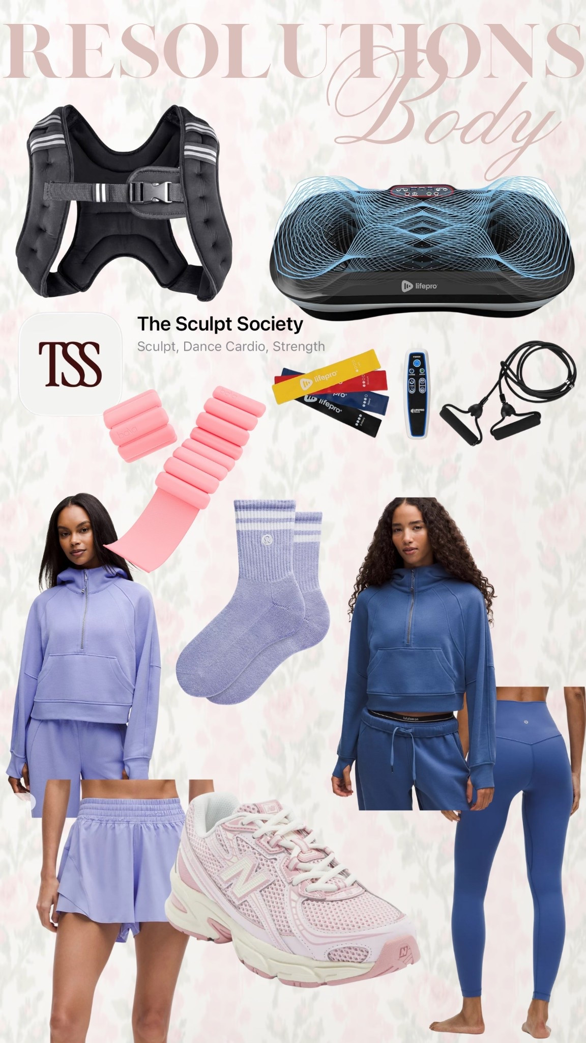 New Year’s goals for the BODY 🤍 More movement every day, wanting to try a weighted vest and vibration plate as well.