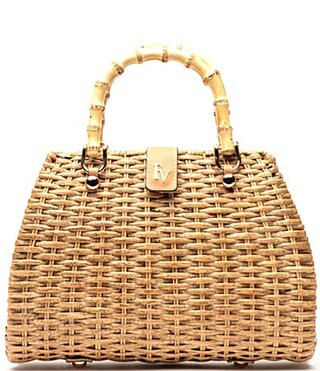 FRANCES VALENTINE Rooster Wicker Basket Satchel Bag - Toast | Dillard's
