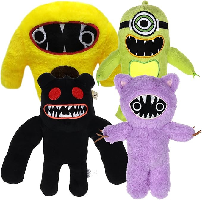 Joy-Ville Plush, Horror Game Joy-Ville Plushies Doll Figure Contains 4 Characters Joy-Ville Wooly... | Amazon (US)