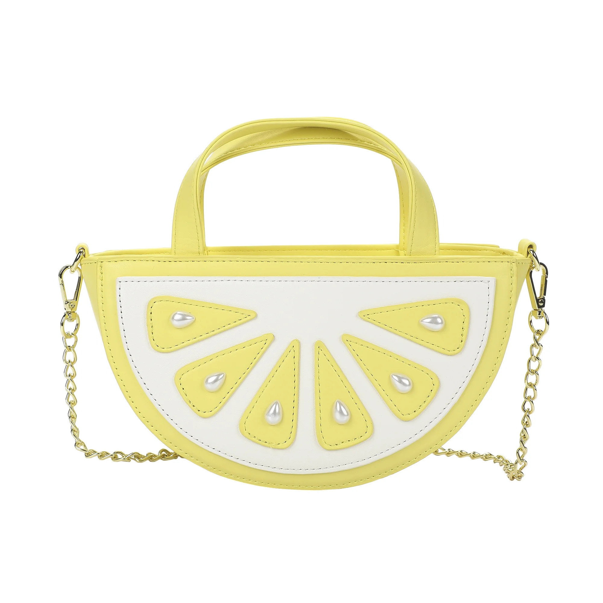 Packed Party Women's Lemon Slice Shaped Crossbody Bag, Yellow | Walmart (US)