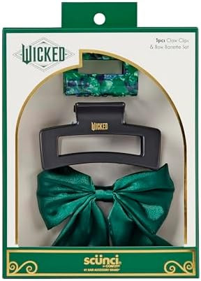 Wicked 3PK Claw Clip & Bow Barrette set - hair clips - gift box - hair clips for women - gifts fo... | Amazon (US)